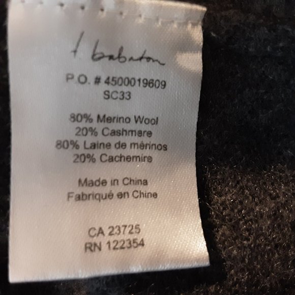 Aritzia Babaton Grey Scoop Back Sweater Long Wool Cashmere Size XS - Picture 12 of 16